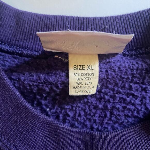 Vintage Signet Sportswear New England Purple Embroidered Crewneck Sweatshirt - Picture 4 of 5